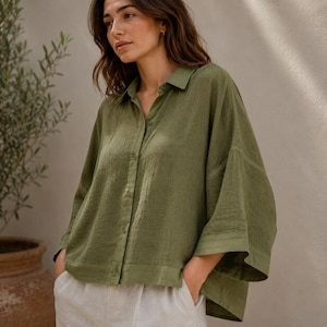Naaipatroon oversized shirt pdf | Relaxte bohoblouse, geschikt voor beginners (digitale download)