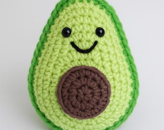 Amigurumi Avocado Crochet Pattern – DIY Kawaii Plushie (PDF Download)