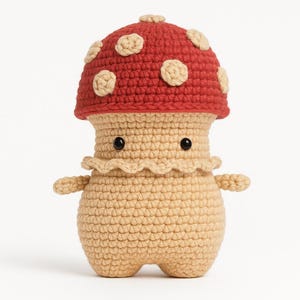 Amigurumi Mushroom Crochet Pattern PDF – Cute Toadstool Plush, Easy DIY Softie Tutorial, Beginner Friendly Cottagecore Forest Home Decor