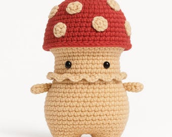 Amigurumi Mushroom Crochet Pattern – DIY Toadstool Plush (PDF)
