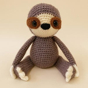 Crochet Sloth Pattern: Amigurumi Plush Toy Tutorial (PDF Download)