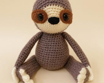 Crochet Sloth Pattern: Amigurumi Plush Toy Tutorial (PDF Download)