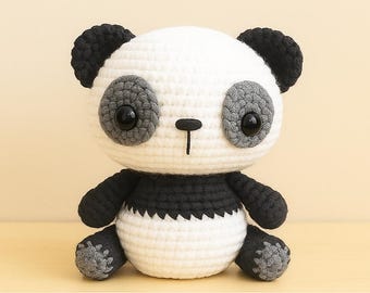 Crochet Panda Pattern: Amigurumi Plush Toy Tutorial (PDF Download)