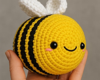 Crochet Bee Pattern: Amigurumi Bumblebee PDF Tutorial (Digital Download
