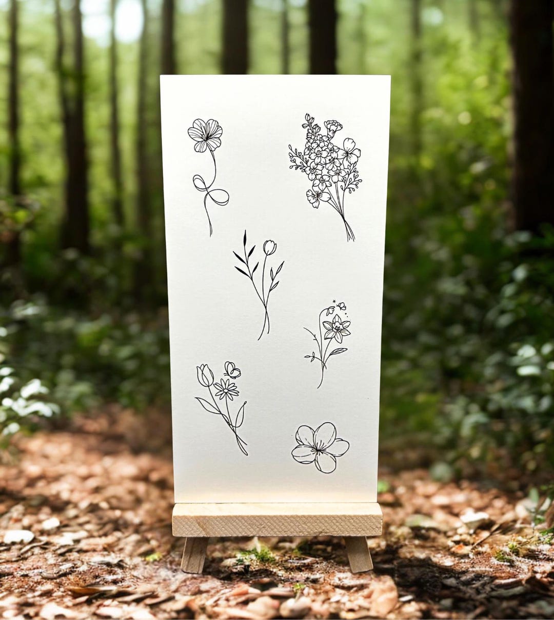 Wildflower Temporary Tattoos (set of 2) / Spring Flower Tattoo ...