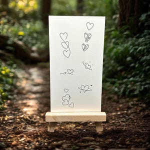 Little Fine Line Heart Temporary Tattoo (Set of 2) / Fine Line Love Tattoos / Small Love Wrist Fake Tattoo / Little Heart Tattoo
