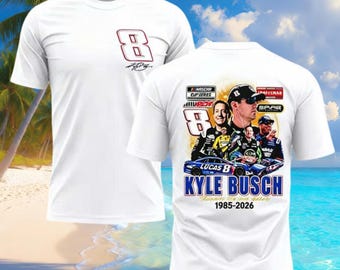 Camiseta de Kyle Busch para la NASCAR 2026, camiseta 3D de Kyle Busch, suéter de Kyle Busch, camiseta número 8 de Kyle Busch, camiseta de NASCAR de Kyle Busch, camiseta de moda