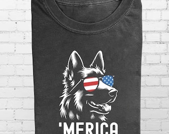 German Shepherd Merica Comfort Colors Shirt,4th of July Tee, Patriotic USA Shirt, USA Dog Lover Gift