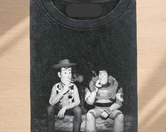 Vintage Toy Story Comfort Colors Shirt, Funny Woody and Buzz Graphic Tee, Retro Cartoon Bootleg Tshirt, Funny 90s Nostalgia, Gift For Fan