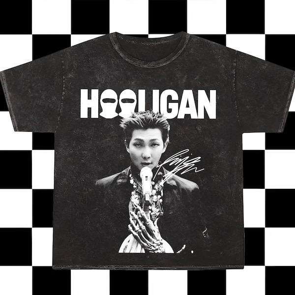 Retro Namjoon Hooligan Acid Washed Shirt, Arirang Shirt, Hooligan Namjoon RM Meme Tee, Arirang World Tour 2026 Mineral Washed Shirt