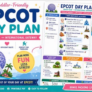 EDITABLE Disney Epcot Itinerary Template Canva/ Epcot Planner/ Disney