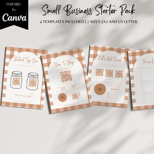 Modèle d&#39;affiche et de liste de prix Scan to Pay d&#39;automne : PDF Canva modifiable (téléchargement instantané)