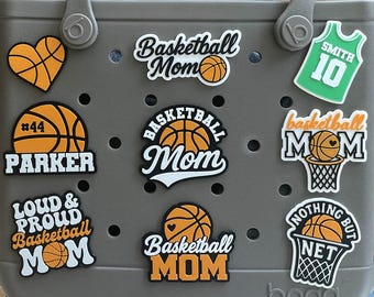 Basketball Mom Bogg Bag Charm: Custom Name Charm - 3D Printed