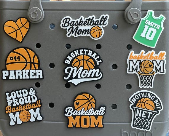 Basketball Mom Bogg Bag Charm: Custom Name Charm - 3D Printed