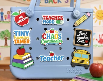 Teacher Bogg Bag Charms Tote Accessories, Teacher Appreciation Gift, Back to School - 3D Printed PLA