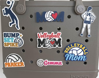 Volleyball Mom Bogg Bag Charm: Custom Name Charm - 3D Printed