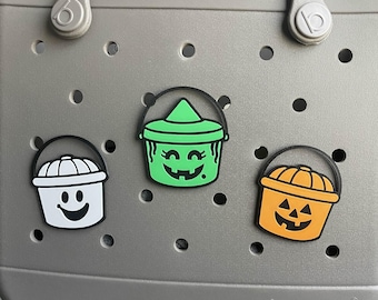 Retro McBoo Bucket Bogg Bag Charm: 3D Printed Halloween Accessory