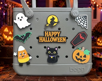 Halloween Bogg Bag Charms: Ghost, Bat, Skeleton, Spooky Season, Web, Spider - 3D Printed