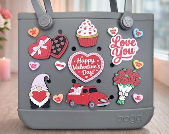 Valentines Day Bogg Bag Charms - Be My Valentine | 3D Printed PLA