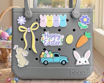 Easter Bogg Bag Charms | Bunny, Carrot, Chick, Peeps, Flowers, Eggs | 3D Printed PLA