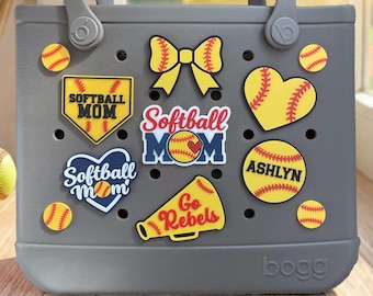Softball Mom Bogg Bag Charms - Custom Softball Charm, Bat, Grandma  | 3D Printed PLA