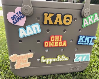 Custom Sorority Bogg Bag Charms: Greek Letter PLA Accessory