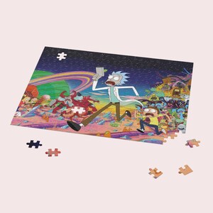Puzzle Rick i Morty - 11 X 14 - 252 elementy, Prezent dla fanów, Aktywność edukacyjna, Wieczory gier rodzinnych, Sztuka kolekcjonerska