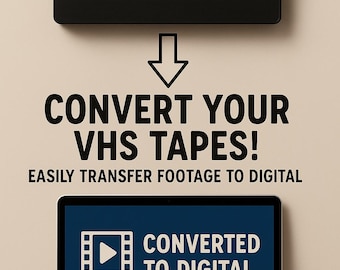 Conversiekit VHS naar digitaal: 6 tapes, 2 USB-drives, 1 jaar cloudarchief