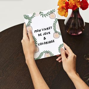 Livret Jeux & coloriage pour enfants - Mariage activités en français - Livret de 16 Pages à imprimer