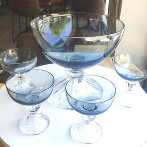 colored crystal dessert service