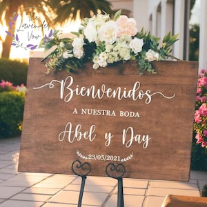 Personalisiertes Hochzeit Vinyl Wandtattoo - Rustikales Hochzeitsschild, Braut zu sein, Bachelorette Party, Brautparty, Benutzerdefinierte Vinylaufkleber