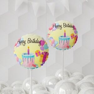 Happy Birthday Heart-Shaped Balloon | Party Decorations | Kids Birthday Party Supplies | Festive Event Decor | Balloon Centerpiece
