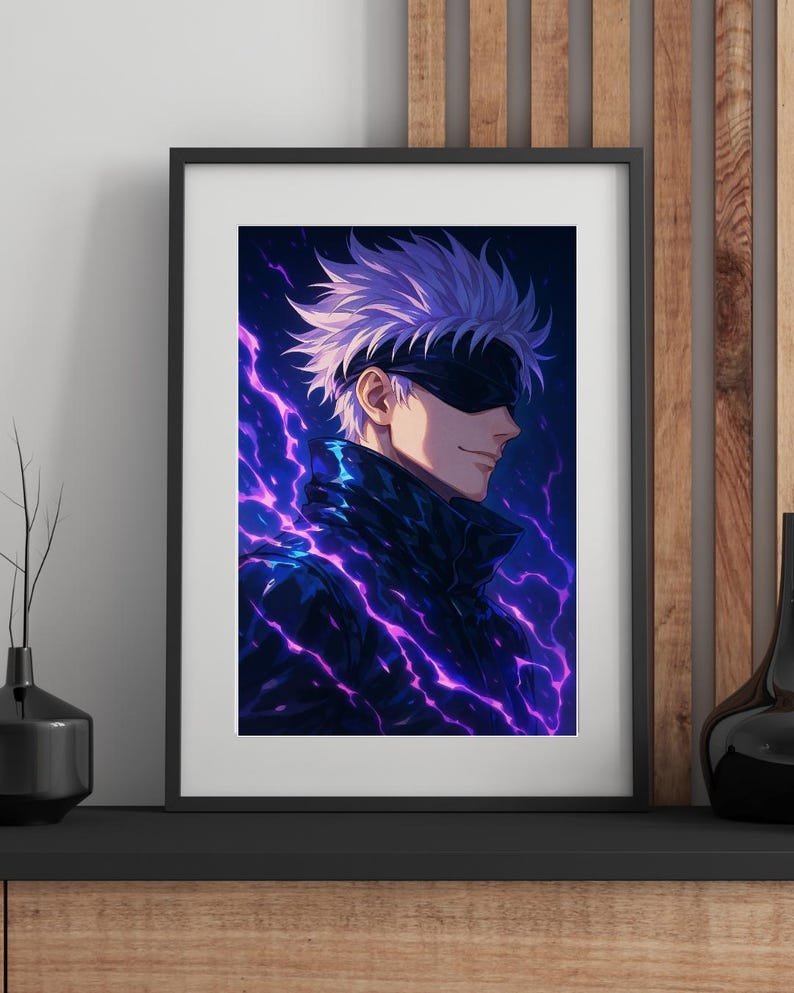 Gojo Boder Gojo Satoru Poster – Blind Surge | Jujutsu Kaisen Anime Print | Digital ...