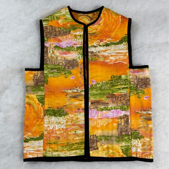 Reversible Patchwork Vest | 80s Wearable Art Jack… - image 5