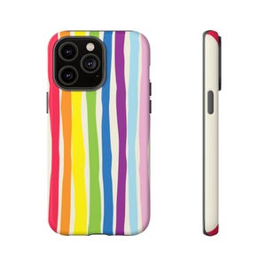 RAINBOW PRIDE Phone Case, Fits all Iphones, Hard Cases, Stylish Phone Cover, Phone Accessories, Trendy Tech, Durable Phone Case, Summer Vibe