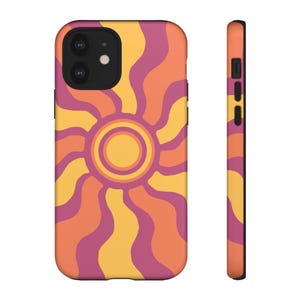 Funda para teléfono SUNSHINE, compatible con todos los iPhone, diseño retro, carcasa rígida, estilo bohemio, accesorio tecnológico de moda, estilo veraniego, funda Sunshine, duradera.