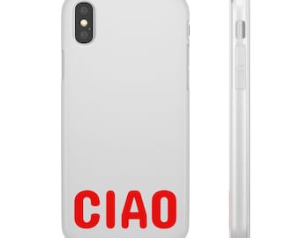Ciao iPhone Flexi Case, Minimalist Trendy Tech Accessory