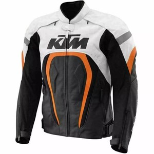 KTM Motorcycle Leather Jacket: Armored MotoGP Racing Biker Jacket