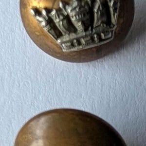 2 x 12 mm royal dragoon guards uniform buttons
