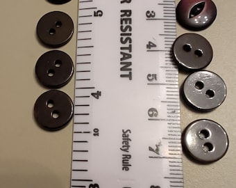 11 x 11 mm mörkaste chokladfärgade fisheye-knappar