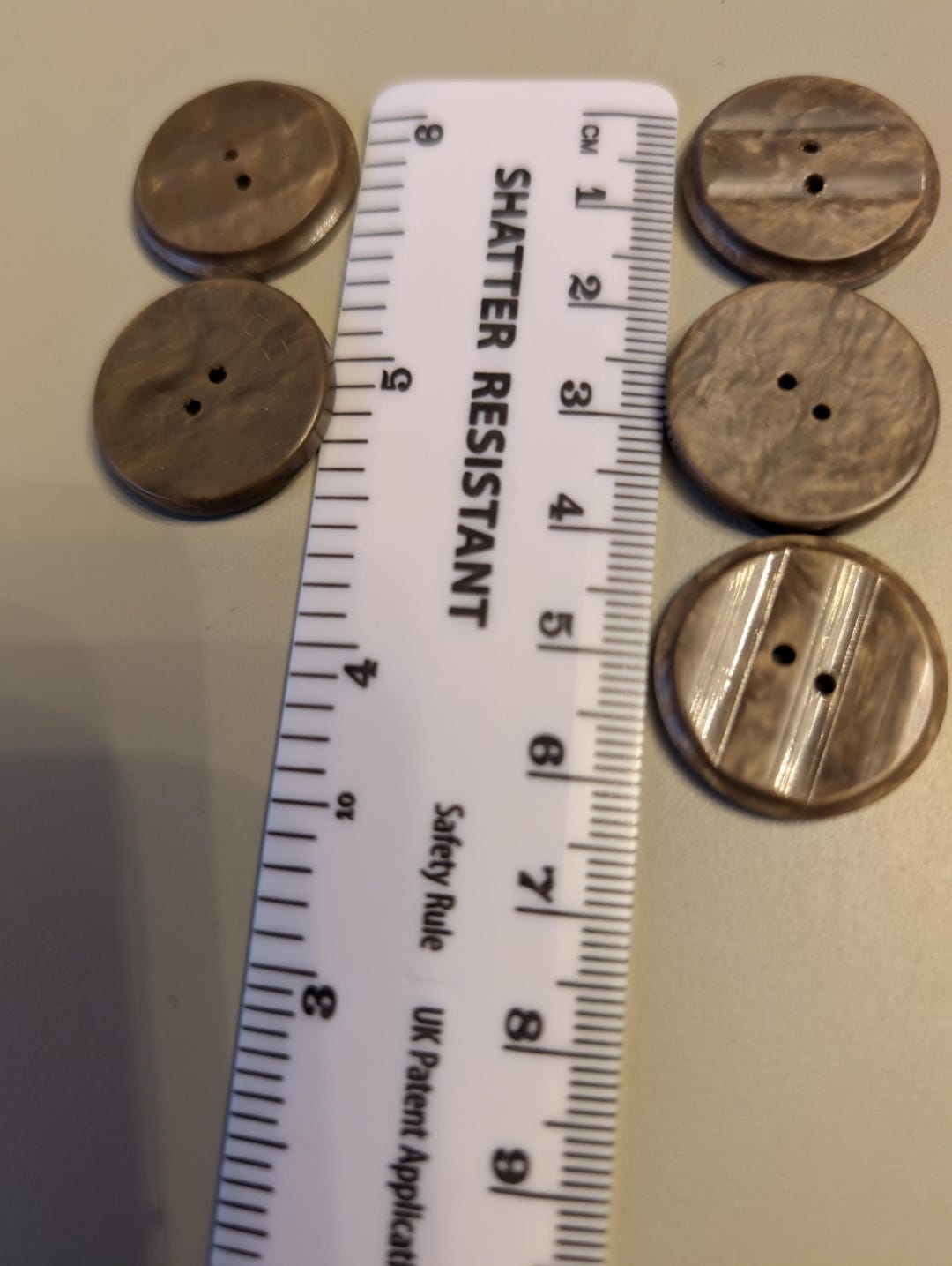 5 X 21mm Brown Textured Buttons With 2 Sewing Holes - Etsy