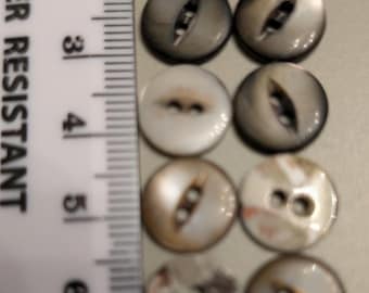 14 x 11 mm fisheye-knappar med en lila nyans och genomskinliga färger