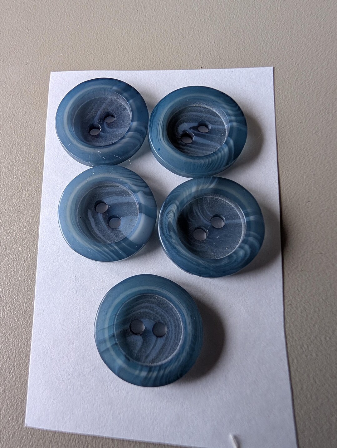 5 X 15mm Deep Ridged Blue Marble Buttons - Etsy Australia