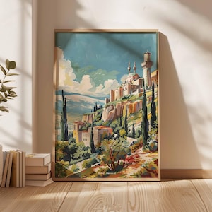 Syria Digital Print, Middle Eastern Wall Art, Syrian Landscape Poster, Cultural Printable Art, Damascus Decor, Historic City Scene