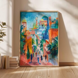 Tehran Digital Print, Iran Wall Art, Middle Eastern City Poster, Persian Architecture Decor, Travel Printable Art, Urban Skyline