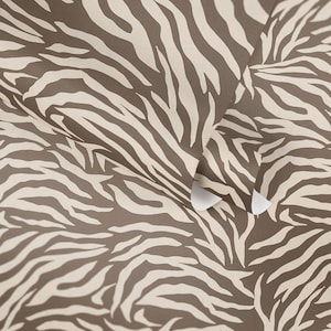 Brown Zebra wildlife exotic textured modern wallpaper 3d metallic vinyl bedroom wallpaper