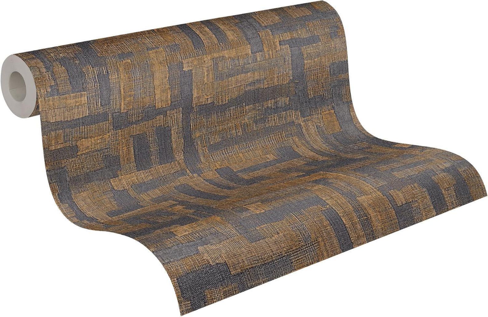 Curated visual reference: Fresh Look at Modern Bold Brown Textured Geometric Wallpaper 3D Vinyl Luxury Rustic