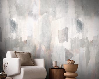 Gray Abstract Watercolor wallpaper textured vinyl 3d metallic modern artistic boho wallpaper
