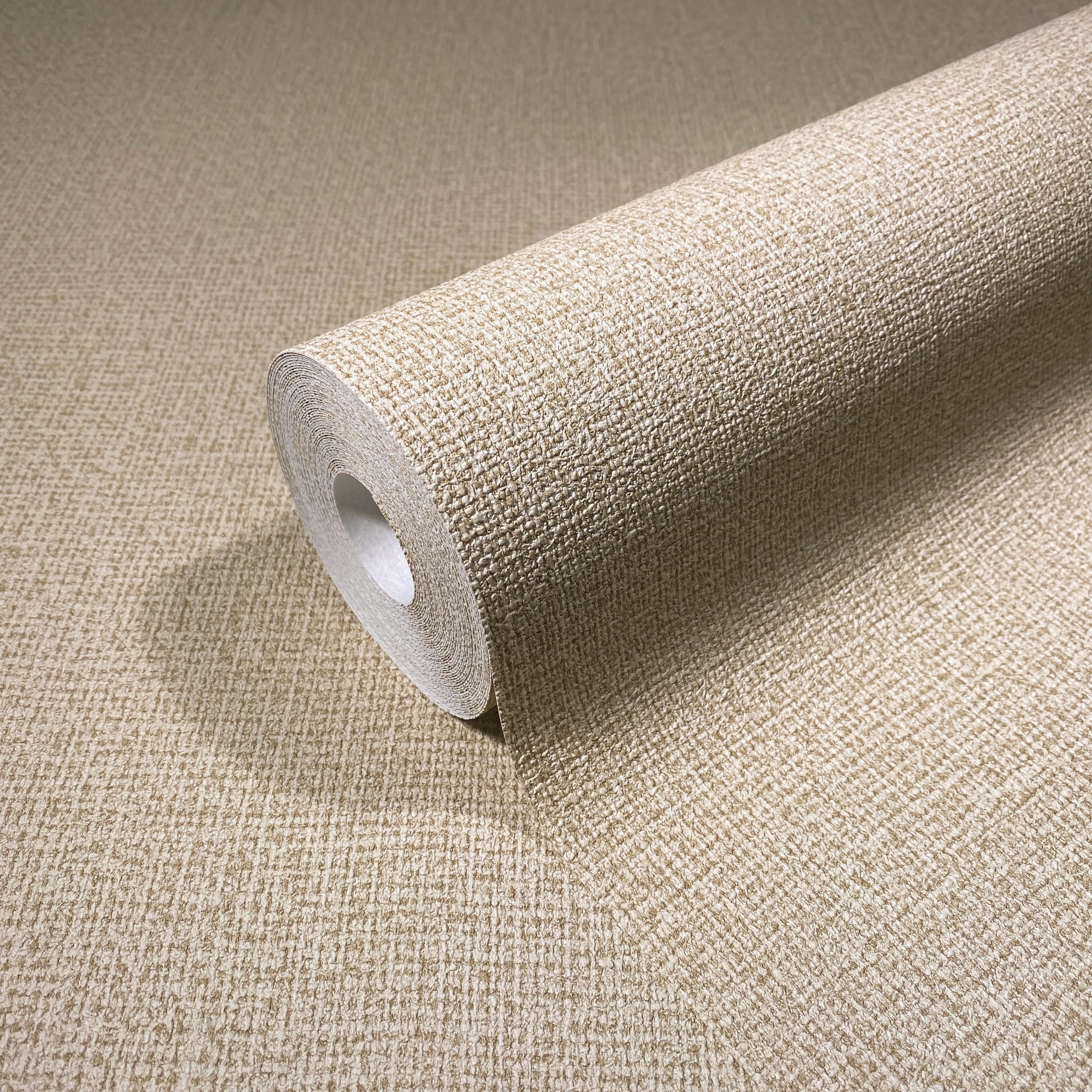 Beige Gold Embossed Modern Textured Wallpaper Vinyl Bedroom Kitchen Wallpaper