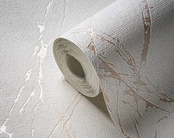 Modern faux concrete textured metallic beige wallpaper contemporary vinyl bedroom wallpaper